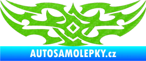 Samolepka Tetování 037 3D karbon zelený kawasaki