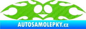 Samolepka Tetování 038 3D karbon zelený kawasaki