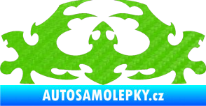 Samolepka Tetování 039 3D karbon zelený kawasaki
