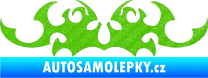 Samolepka Tetování 040 3D karbon zelený kawasaki