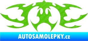 Samolepka Tetování 041 3D karbon zelený kawasaki