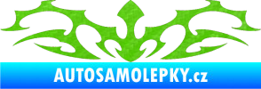 Samolepka Tetování 043 3D karbon zelený kawasaki