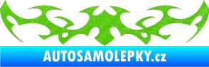 Samolepka Tetování 046 3D karbon zelený kawasaki