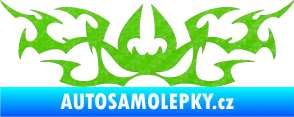Samolepka Tetování 048 3D karbon zelený kawasaki