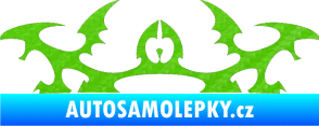 Samolepka Tetování 050 3D karbon zelený kawasaki