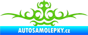 Samolepka Tetování 051 3D karbon zelený kawasaki