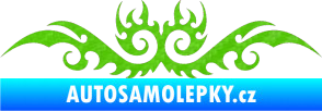 Samolepka Tetování 052 3D karbon zelený kawasaki