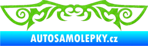 Samolepka Tetování 054 3D karbon zelený kawasaki