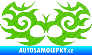 Samolepka Tetování 056 3D karbon zelený kawasaki