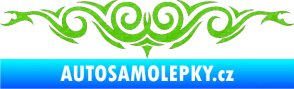 Samolepka Tetování 057 3D karbon zelený kawasaki