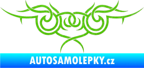 Samolepka Tetování 059 3D karbon zelený kawasaki