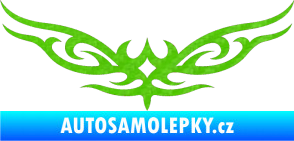 Samolepka Tetování 060 3D karbon zelený kawasaki