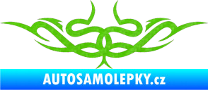Samolepka Tetování 061 3D karbon zelený kawasaki