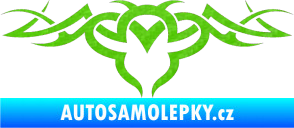 Samolepka Tetování 062 3D karbon zelený kawasaki