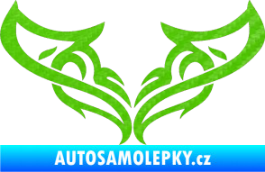 Samolepka Tetování 063 3D karbon zelený kawasaki