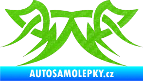 Samolepka Tetování 064 3D karbon zelený kawasaki