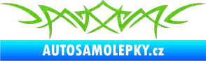 Samolepka Tetování 068 3D karbon zelený kawasaki