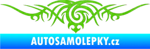 Samolepka Tetování 070 3D karbon zelený kawasaki