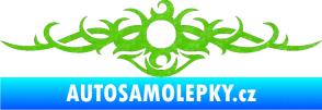 Samolepka Tetování 071 3D karbon zelený kawasaki