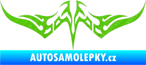 Samolepka Tetování 072 3D karbon zelený kawasaki