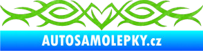 Samolepka Tetování 073 3D karbon zelený kawasaki
