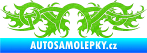 Samolepka Tetování 079 3D karbon zelený kawasaki
