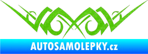 Samolepka Tetování 084 3D karbon zelený kawasaki