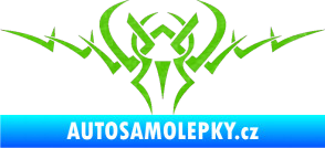 Samolepka Tetování 088 3D karbon zelený kawasaki