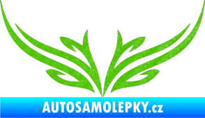 Samolepka Tetování 091 3D karbon zelený kawasaki
