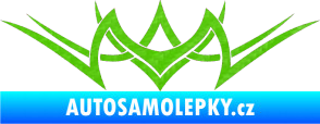 Samolepka Tetování 094 3D karbon zelený kawasaki