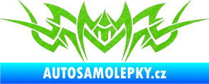 Samolepka Tetování 101 3D karbon zelený kawasaki