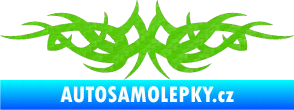 Samolepka Tetování 108 3D karbon zelený kawasaki