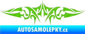 Samolepka Tetování 120 3D karbon zelený kawasaki
