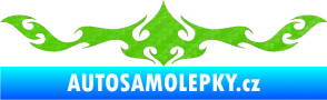 Samolepka Tetování 132 3D karbon zelený kawasaki
