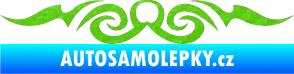 Samolepka Tetování 133 3D karbon zelený kawasaki