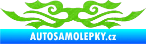 Samolepka Tetování 134 3D karbon zelený kawasaki