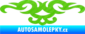 Samolepka Tetování 135 3D karbon zelený kawasaki