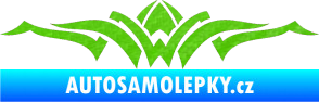 Samolepka Tetování 140 3D karbon zelený kawasaki