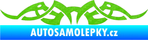 Samolepka Tetování 141 3D karbon zelený kawasaki