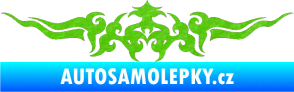 Samolepka Tetování 142 3D karbon zelený kawasaki