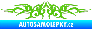 Samolepka Tetování 143 3D karbon zelený kawasaki