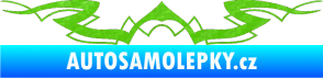 Samolepka Tetování 145 3D karbon zelený kawasaki