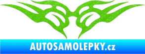 Samolepka Tetování 146 3D karbon zelený kawasaki