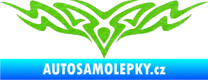 Samolepka Tetování 149 3D karbon zelený kawasaki