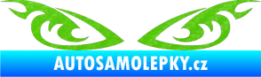 Samolepka Tetování 182 oči 3D karbon zelený kawasaki