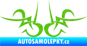 Samolepka Tetování 189 3D karbon zelený kawasaki