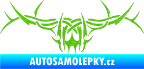 Samolepka Tetování 192 3D karbon zelený kawasaki