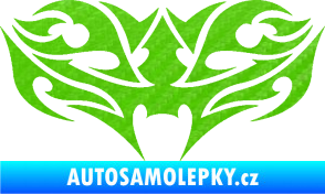 Samolepka Tetování 200 3D karbon zelený kawasaki