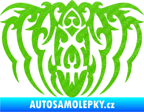 Samolepka Tetování 210 3D karbon zelený kawasaki