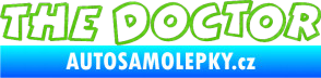 Samolepka The Doctor obrys 3D karbon zelený kawasaki
